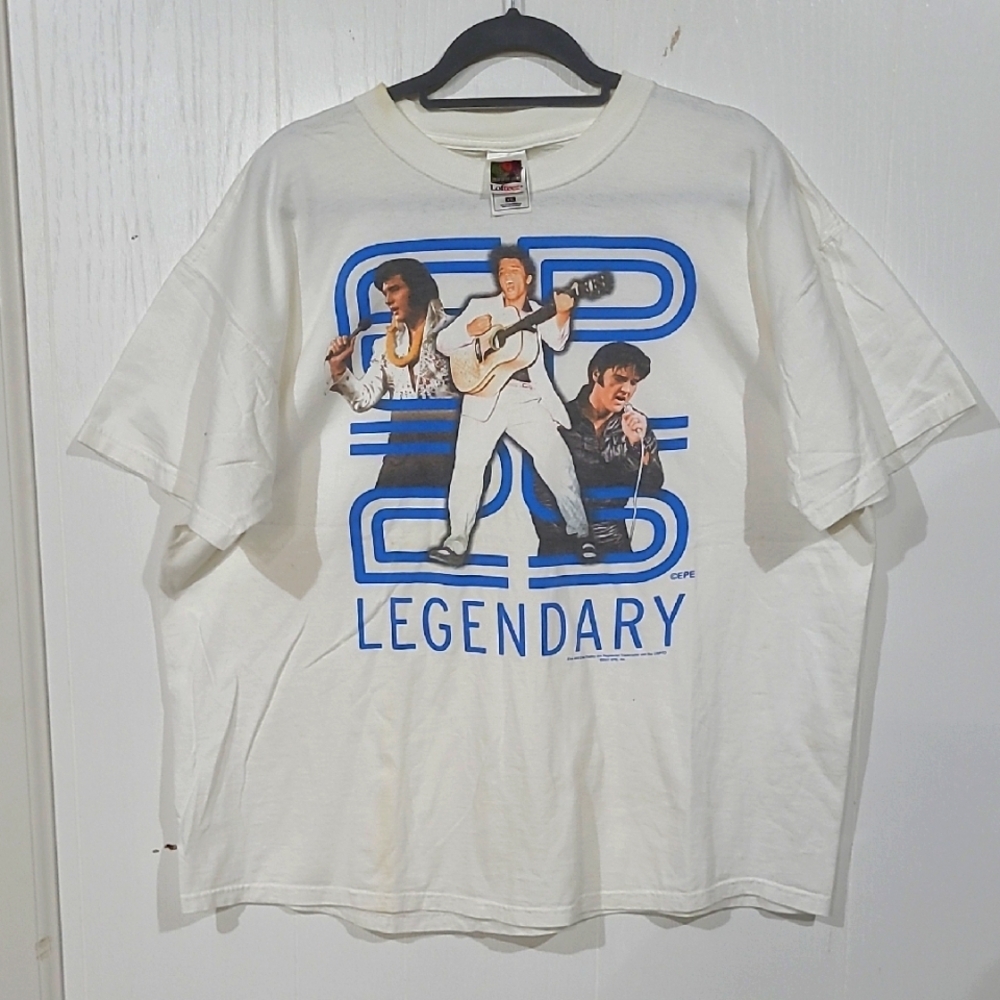 Fruit Of The Loom Lofteez Vintage 2002 Elvis Presley Concert T-shirt Tee Sz XXL